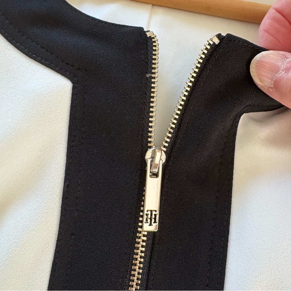 Tommy Hilfiger Black White Color Block Sleeveless Dress. Size 12. - Picture 6 of 11